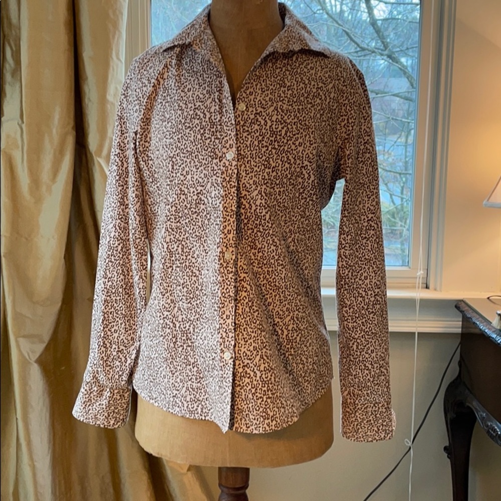 Land’s End Oxford - Pink Leopard print!